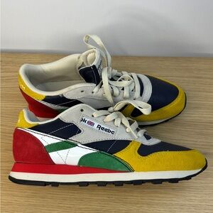 Reebok Classic Multicolor Sneakers with Yellow, Black, Green and Red‎ Woman’s 6